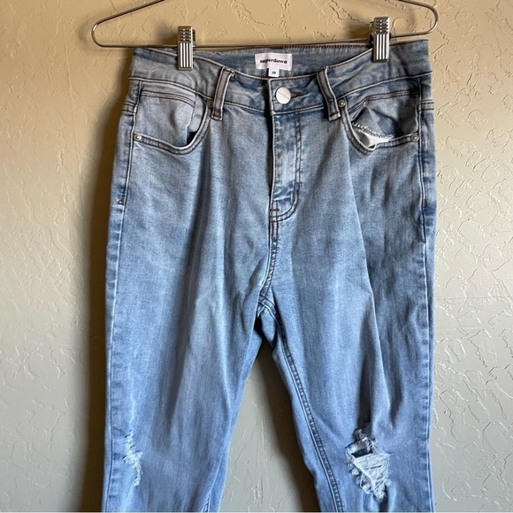 Revolve Superdown High Rise Distressed Ankle Fray Jeans - Picture 3 of 7